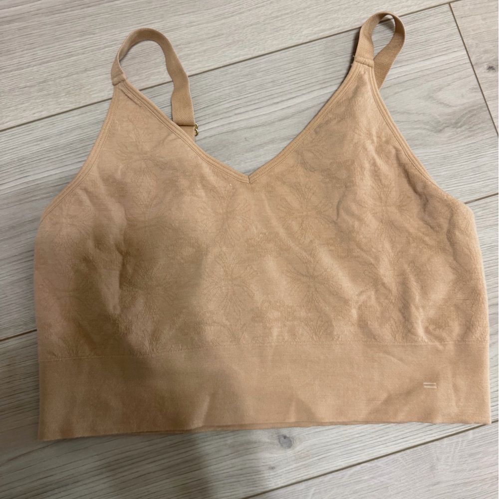 Branwyn wool Seamless Nude Bralette Crop Top XL